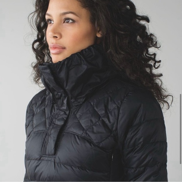 Lululemon Down For A Run Pullover- Purple Down Filled Half Zip Jacket- Size 6 - Picture 5 of 5